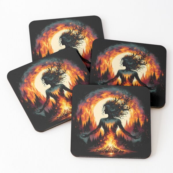 Item preview, Campfire Woman, Ai Generated Art  designed and sold by ACC .
