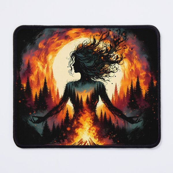 Item preview, Campfire Woman, Ai Generated Art designed and sold by ACC .