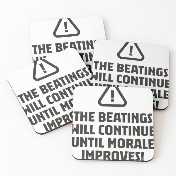 Item preview, the beatings will continue until morale improves  designed and sold by Printellarium.