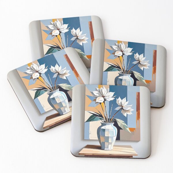 Item preview, White Bloom Geometry - 1 designed and sold by Undersea Ai Art.