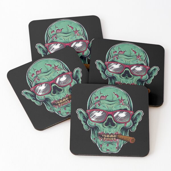 Item preview, Zombie Head with Glasses and Cigar designed and sold by NightTimeJ.