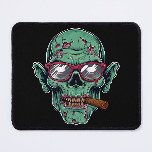Item preview, Zombie Head with Glasses and Cigar designed and sold by NightTimeJ.