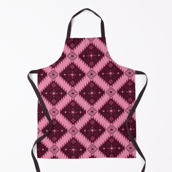 Item preview, Symmetrical Ethnic Textile Pattern with Central Diamond Motif in Pink and Deep Maroon Shades designed and sold by Jukclassic.