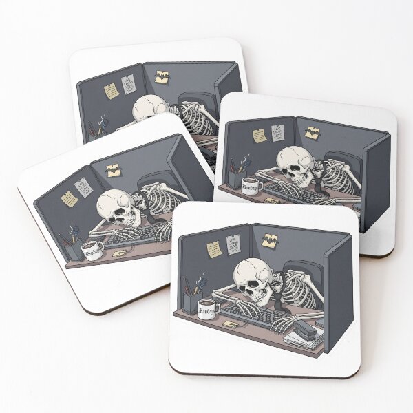 Item preview, Funny Skeleton at Work | Corporate Goth designed and sold by StickyGuys.