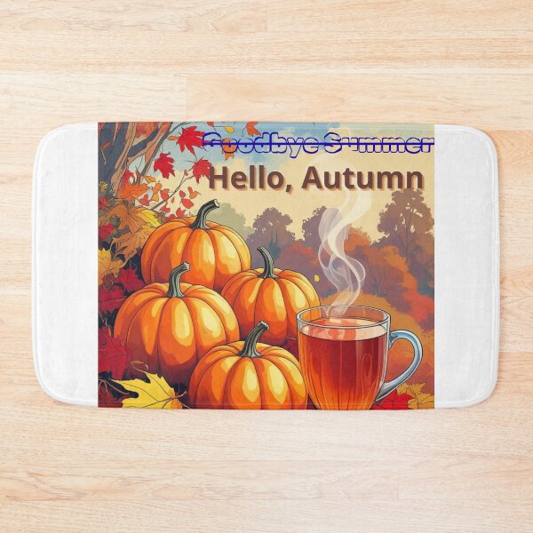 Item preview, Hello Autumn – Cozy Fall Design with Pumpkins, Tea & Goodbye Summer Twist designed and sold by Kindloom.