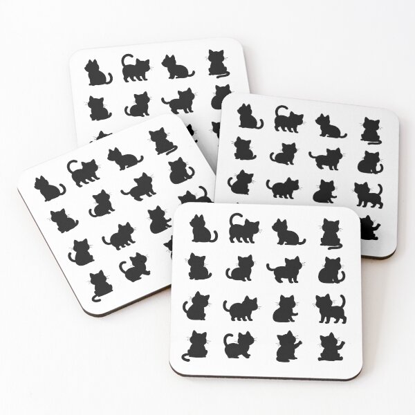 Item preview, 16 Cute Cat Silhouettes – Minimalist Cat Poses Collection designed and sold by Shape & Words.