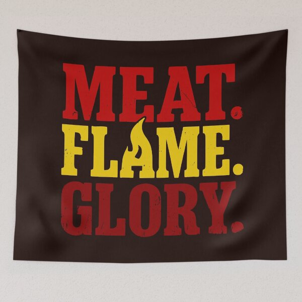 Item preview, Meat. Flames. Glory. BBQ Pitmaster Prestige Logo designed and sold by CRHPOD20.