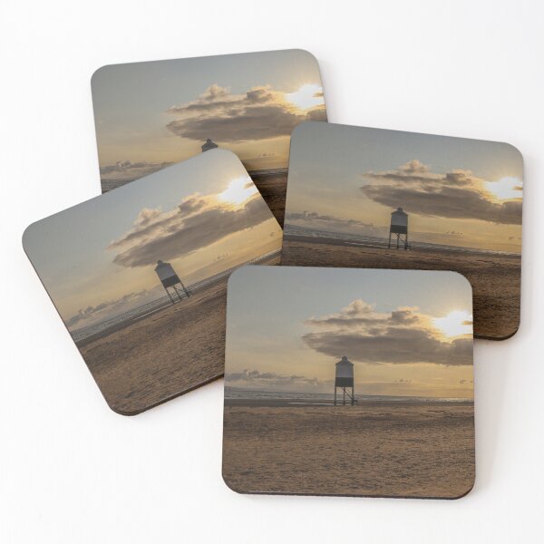 Item preview, Golden sunset over wooden lighthouse designed and sold by Martin Fenton.