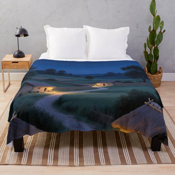 Item preview, Moonlit Village Evening: A Peaceful Rural Night designed and sold by optimusprime39.