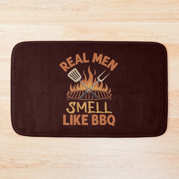 Item preview, Real Men Smell Like BBQ Grillmaster Quote designed and sold by CRHPOD20.