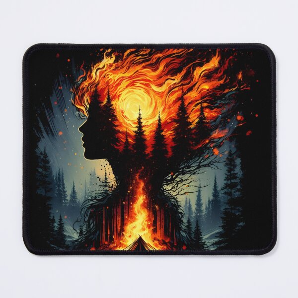 Item preview, Campfire Woman, Ai Generated Art designed and sold by ACC .