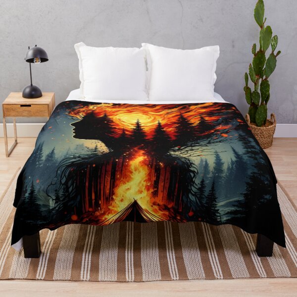 Item preview, Campfire Woman, Ai Generated Art designed and sold by ACC .