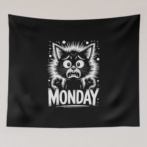 Item preview, Monday Cat designed and sold by 89BLACK.