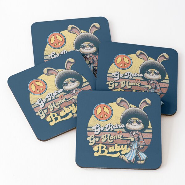 Item preview, Go Retro or Go Home Baby Funky Rabbit Quote designed and sold by CRHPOD20.