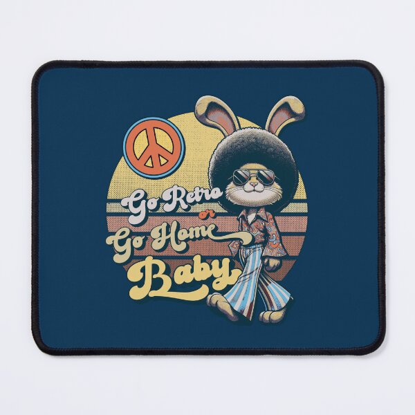 Item preview, Go Retro or Go Home Baby Funky Rabbit Quote designed and sold by CRHPOD20.