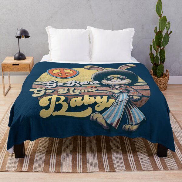 Item preview, Go Retro or Go Home Baby Funky Rabbit Quote designed and sold by CRHPOD20.