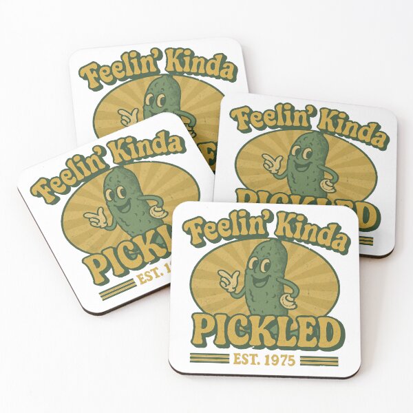Item preview, Feelin’ Kinda Pickled – Retro 70s Cartoon Pickle Design designed and sold by Nara8.