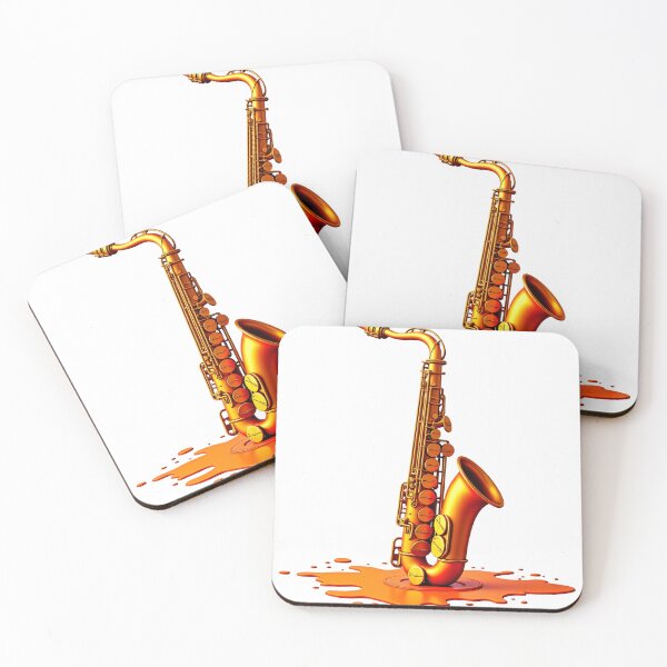 Item preview, Halloween Saxophone Drenched in Melting Orange Goo and Spooky Shine designed and sold by Mimoshi ⭐⭐⭐⭐⭐.