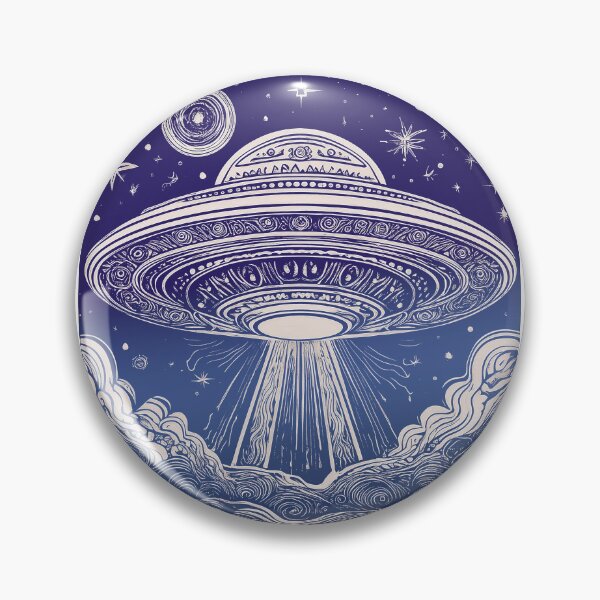 Item preview, UFO Flying Saucer Batik Retro Space designed and sold by AuroraXGreen.