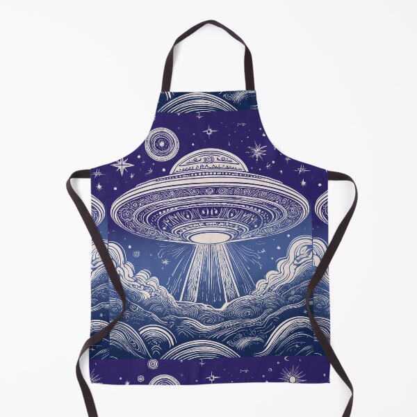 Item preview, UFO Flying Saucer Batik Retro Space designed and sold by AuroraXGreen.