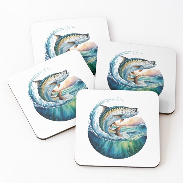 Item preview, Tarpon Over Reef – Epic Tropical Fishing Design designed and sold by FusiTink.