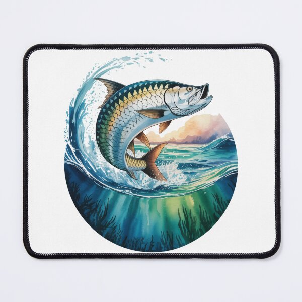 Item preview, Tarpon Over Reef – Epic Tropical Fishing Design designed and sold by FusiTink.
