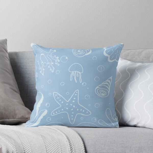 Item preview, Ocean blue seashells pattern designed and sold by Min659.