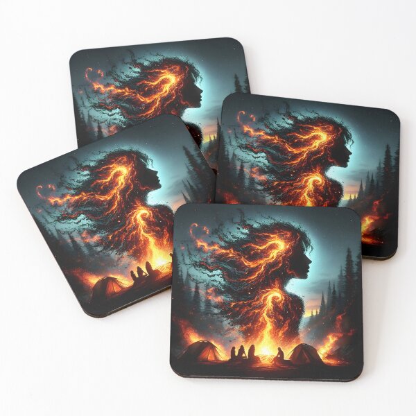 Item preview, Campfire Woman, Ai Generated Art  designed and sold by ACC .