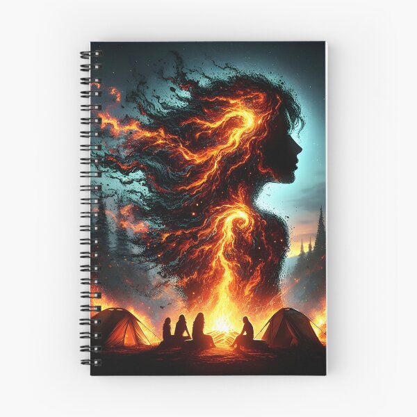 Item preview, Campfire Woman, Ai Generated Art  designed and sold by ACC .