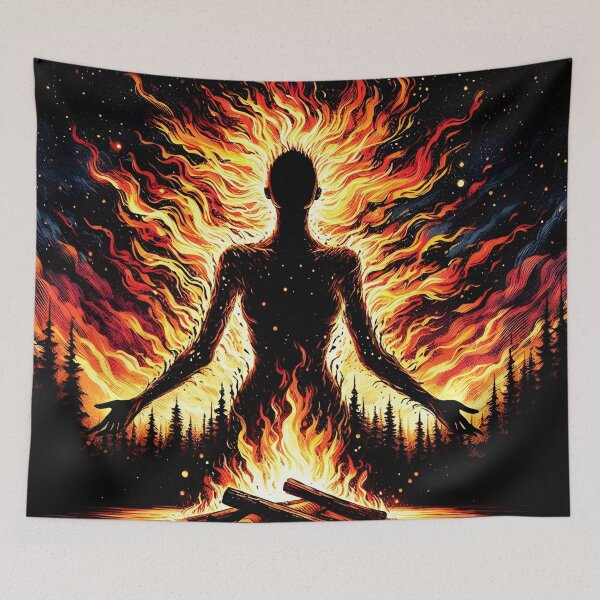 Item preview, Campfire Woman, Ai Generated Art  designed and sold by ACC .