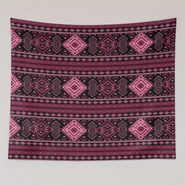Item preview, Seamless Tribal Diamond Pattern in Pink and Maroon for Ethnic Textile or Wallpaper Background designed and sold by Jukclassic.