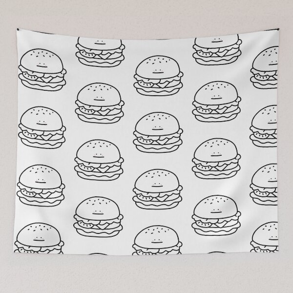Item preview, Hamburger doodle designed and sold by BibbleBambie.