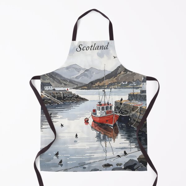 Item preview, Ullapool Scotland Travel destination – Tranquil Coastal Village Scene designed and sold by pixelated_echoes.