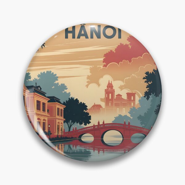 Item preview, Hanoi: Classic-Style Travel Poster designed and sold by LSVart.