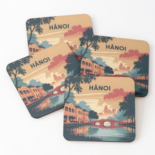 Item preview, Hanoi: Classic-Style Travel Poster designed and sold by LSVart.