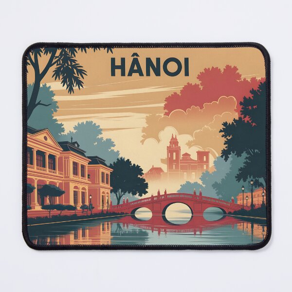 Item preview, Hanoi: Classic-Style Travel Poster designed and sold by LSVart.