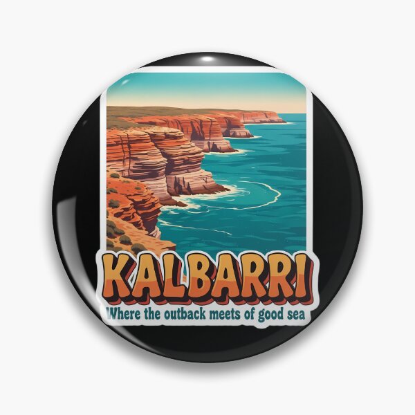Item preview, Kalbarri: A Vibrant Retro Poster, Where the Outback Meets the Sea designed and sold by Digital Dreams Arts.