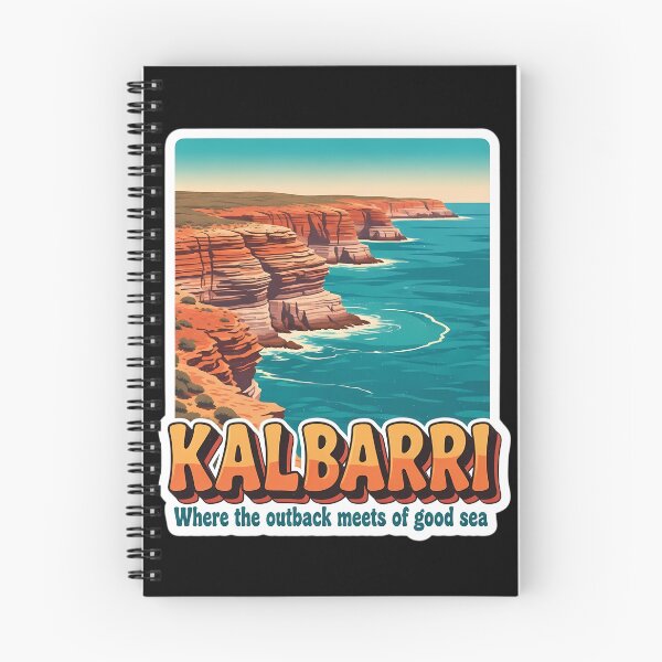 Item preview, Kalbarri: A Vibrant Retro Poster, Where the Outback Meets the Sea designed and sold by Digital Dreams Arts.