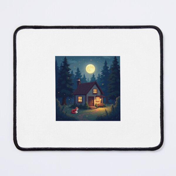 Item preview, cozy cottage in the moonlight designed and sold by whosririiii.
