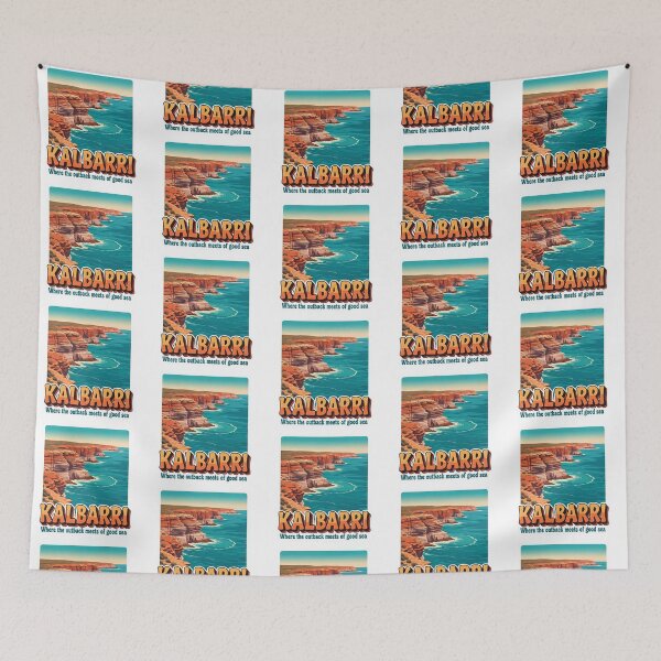 Item preview, Kalbarri: A Vibrant Retro Poster, Where the Outback Meets the Sea designed and sold by Digital Dreams Arts.