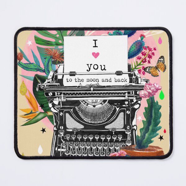 Item preview, I love you to the moon and back - collage art designed and sold by taika tori.