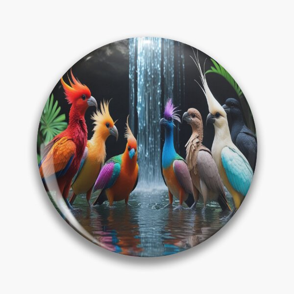 Item preview, Elemental Birds at Amazon Waterfall Paradise designed and sold by Max Store.
