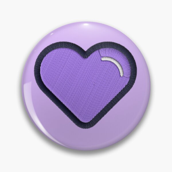 Item preview, Purple heart with embroidery effect designed and sold by Nubesss.