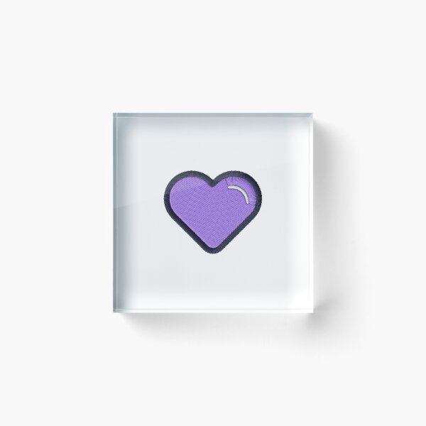 Item preview, Purple heart with embroidery effect designed and sold by Nubesss.