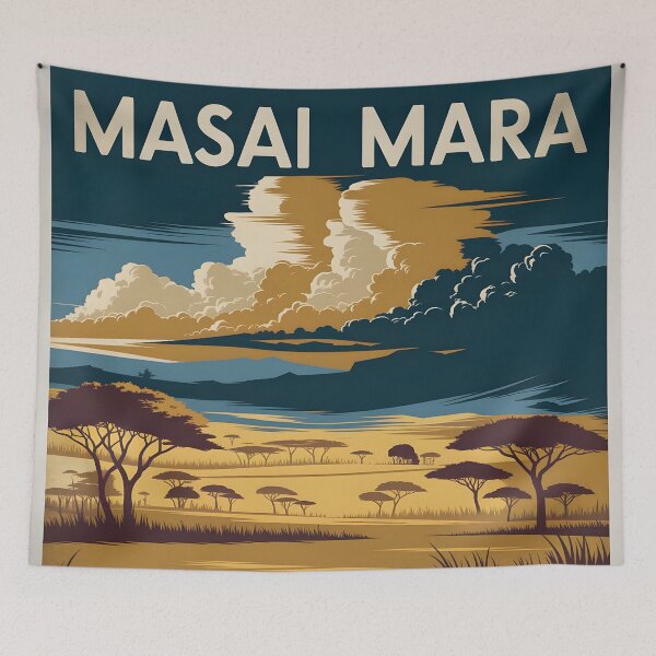 Item preview, Masai Mara: Classic-Style Travel Poster designed and sold by LSVart.