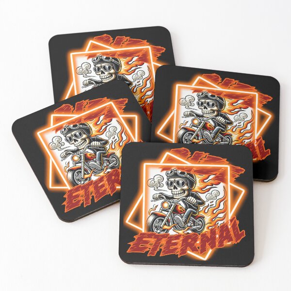 Item preview, Burning Biker Skull V2 designed and sold by II IRONSKULLS II.
