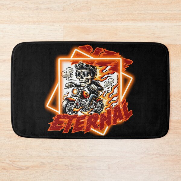 Item preview, Burning Biker Skull V2 designed and sold by II IRONSKULLS II.