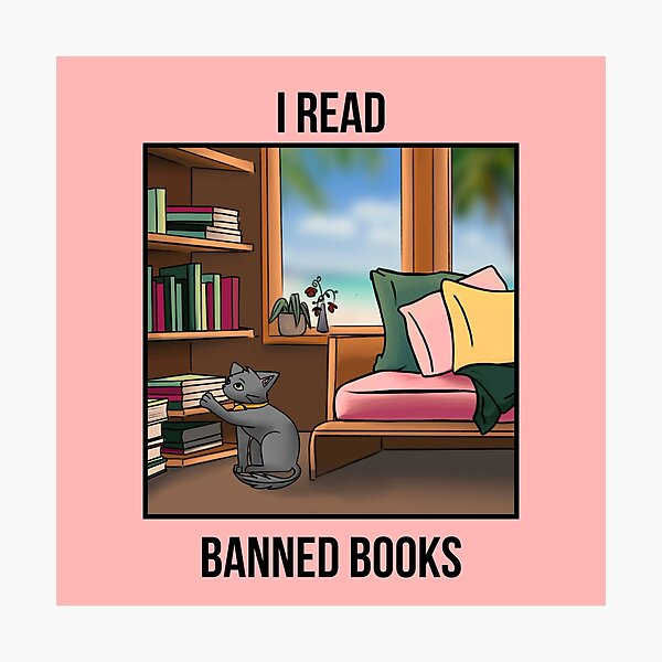 Item preview, I Read Banned Books | Cozy Resistance | Dark Text designed and sold by StoryForge.