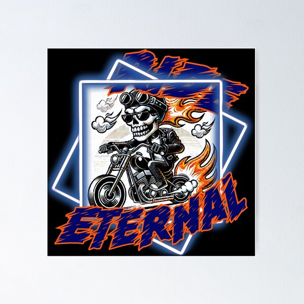 Item preview, Burning Biker Skull designed and sold by II IRONSKULLS II.