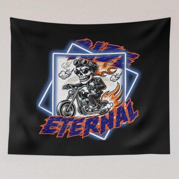 Item preview, Burning Biker Skull designed and sold by II IRONSKULLS II.